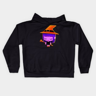 Little Witch Halloween Retro Colorful Kids Kids Hoodie